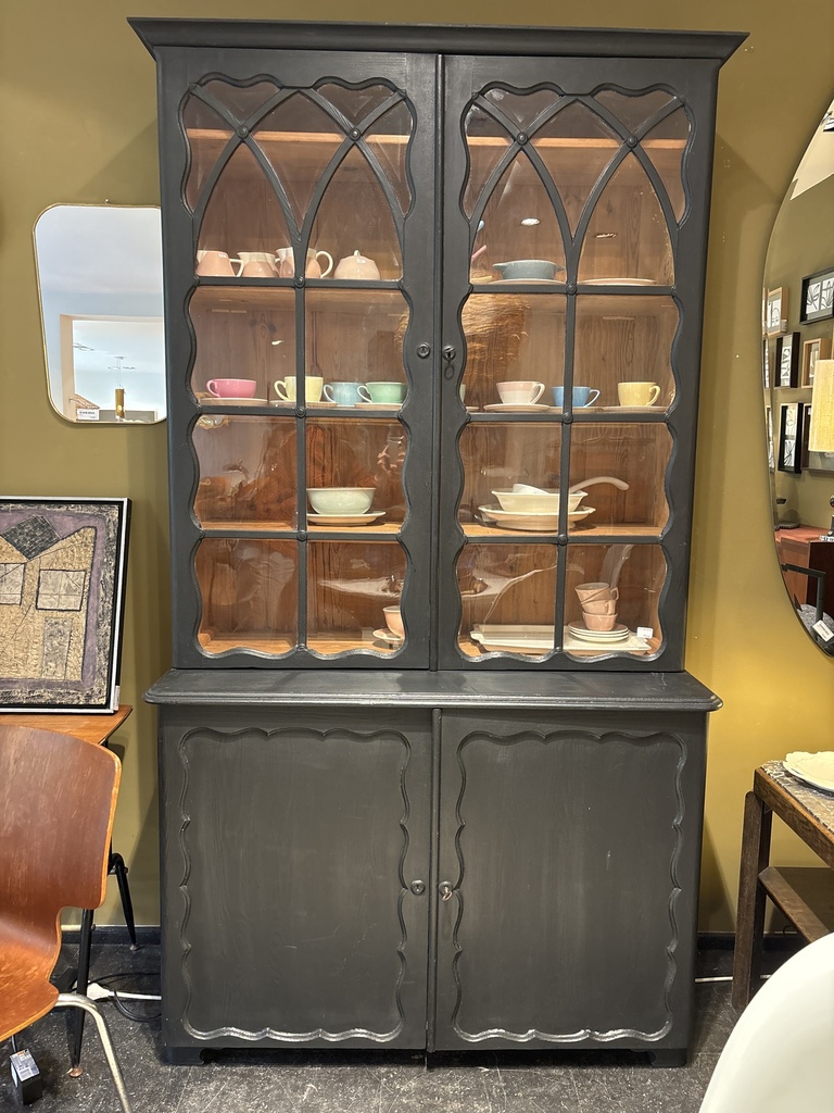 Armoire Vitrine noire 117x48xh210.5cm