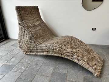 Chaise longue en rotin Klassieker